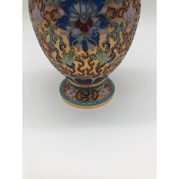 Chinese Champleve Cloisonné Vase - Picture 5 of 7
